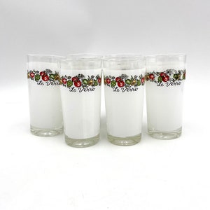 Tumblers Mid Century Vintage Le Verre James Bradley 6 Drinking Glasses Classmates 70’s MCM