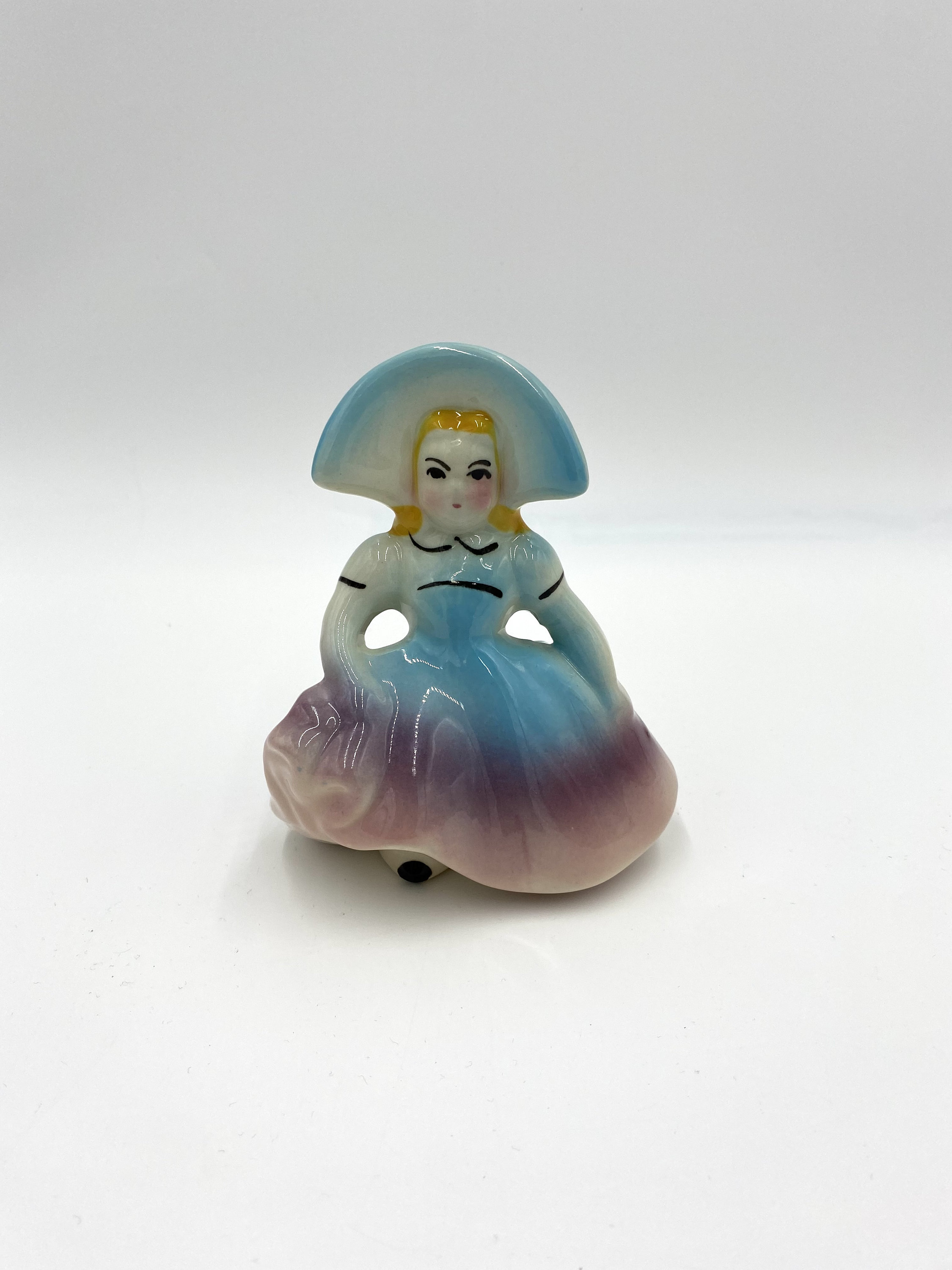 Vintage Planter Southern Belle Girl Planter Flowers Vase Ceramic 5.5” Tall.