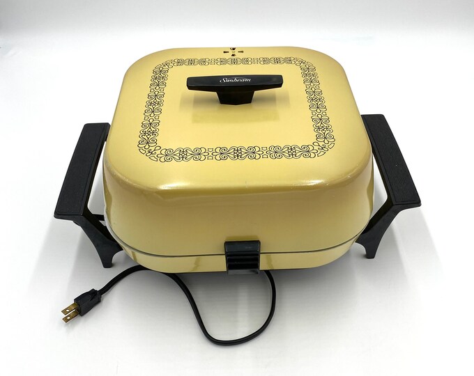 Vintage Sunbeam Aluminum Electric Frypan Fry Skillet Harvest Etsy