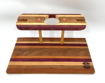 Tabla de charcutería Tabla para servir Bandeja de quesos Tabla de cortar Botellero Bandeja