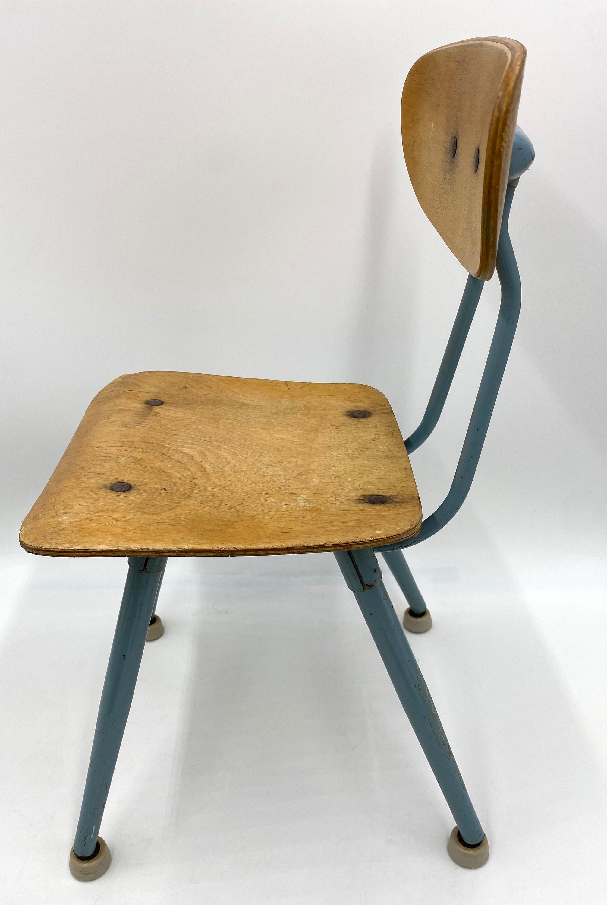 Vintage School Chair Mid-century Modern Wood Child School Chair