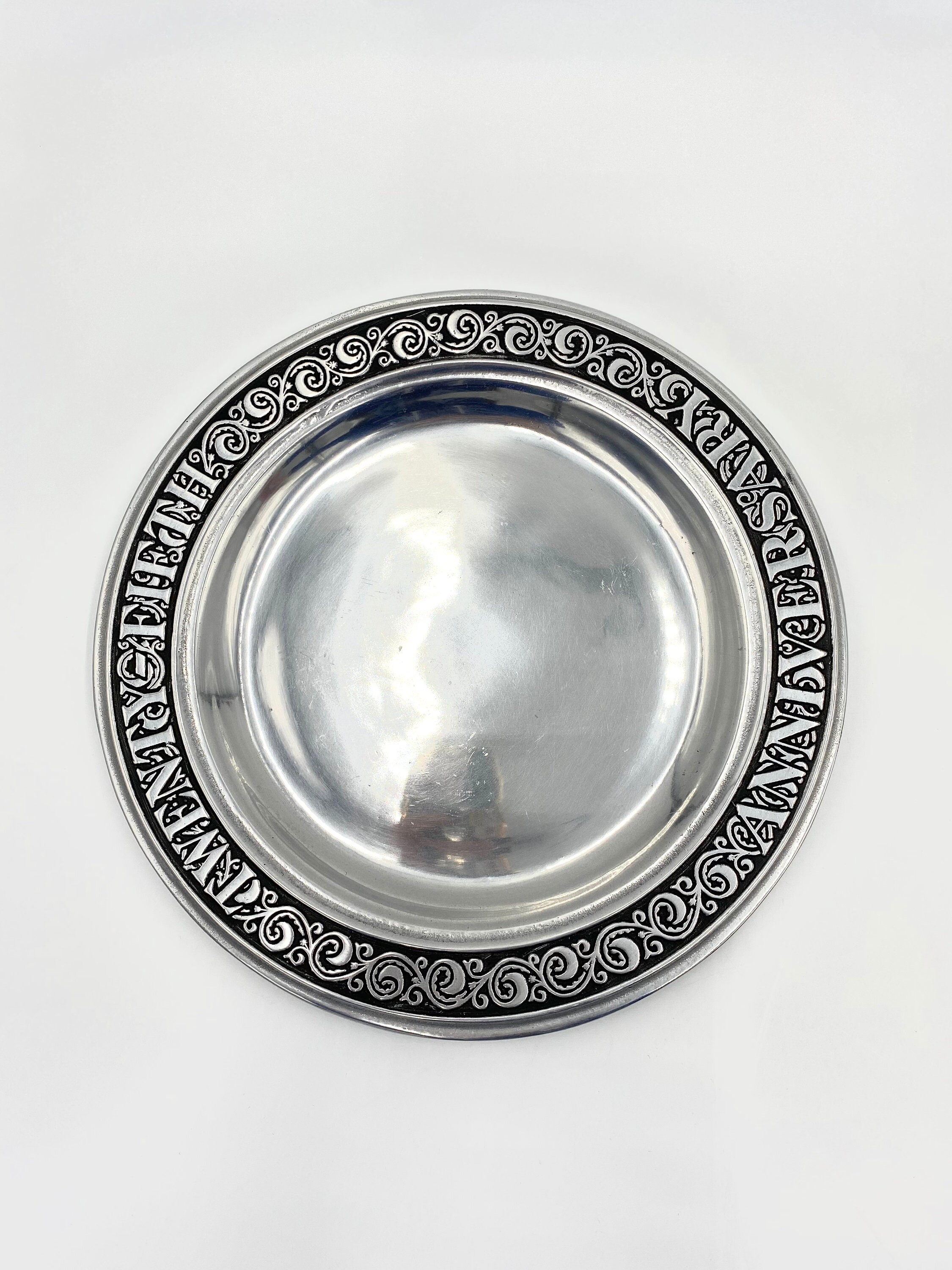 Plate Pewter Wilton Armetale Pewter Vintage 25th Anniversary