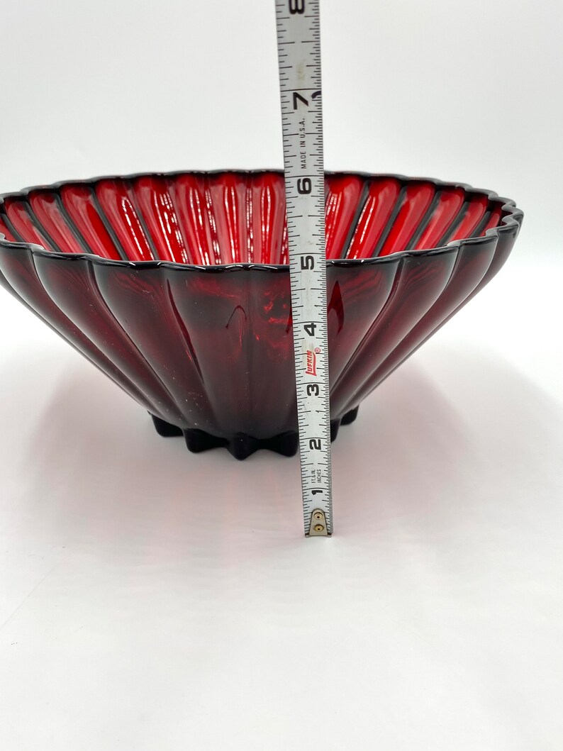 Vintage Anchor Hocking RACHEL RUBY RED 10.5 Round Salad - Etsy