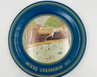 Plate Christmas plates wall hanging wall decor vintage decor