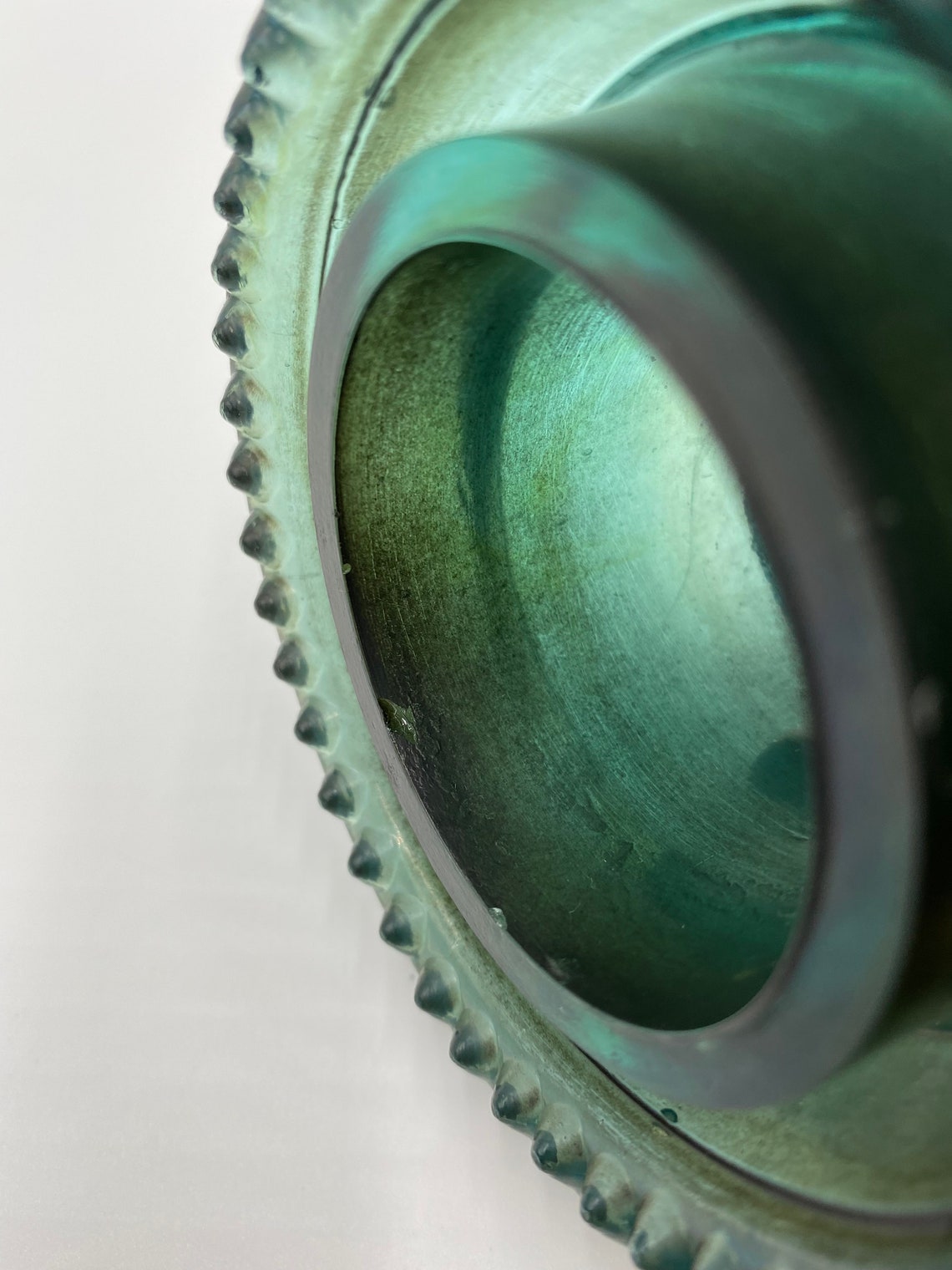 Hemingray40 Heavy Blue Green Glass Cover Paperweight Electric Etsy