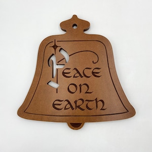 Christmas Decor Wall Hangings Holiday Decor P. Graham Dunn Wall Art Peace On Earth Bell Christmas Decor 14.5”X15”