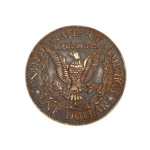 vintage United States of America ONE DOLLAR ornate metal trivet wall decor