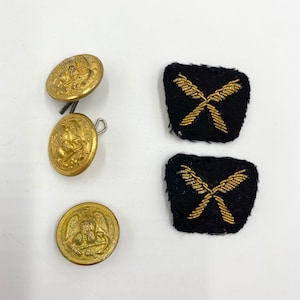 War military buttons patches WWII Vanguard Corps. Eagle Military Buttons Uniform, And 3 Embroidery
