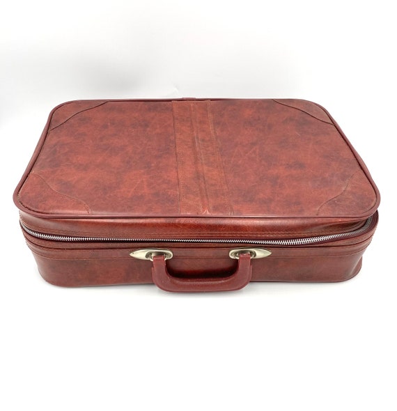 Vintage Suitcase Luggage Overnight Bag Case Carry… - image 1