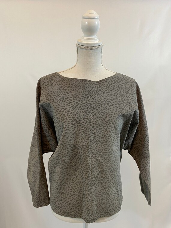 80s Leather Leopard Shirt