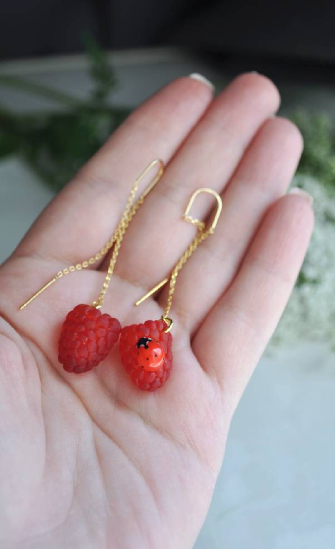 Raspberry earrings Clearance