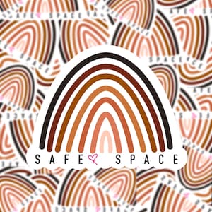 Safe Space Sticker | BIPOC LGBTQ+ Sticker | Pride Sticker | Proud Ally Sign | Human Rights Decal | Social Justice Sticker | Safe Place Decal