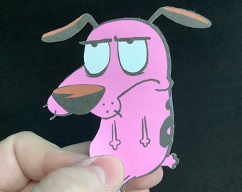 Cartoon Network Courage The Cowardly Dog Eating A Banana Etsy