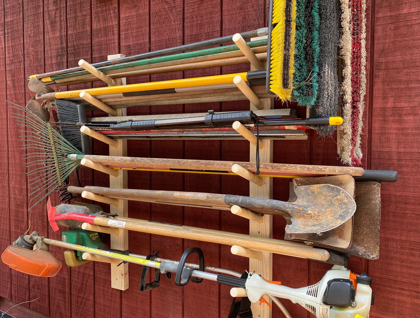 High Capacity Yard Tool Storage Etsy