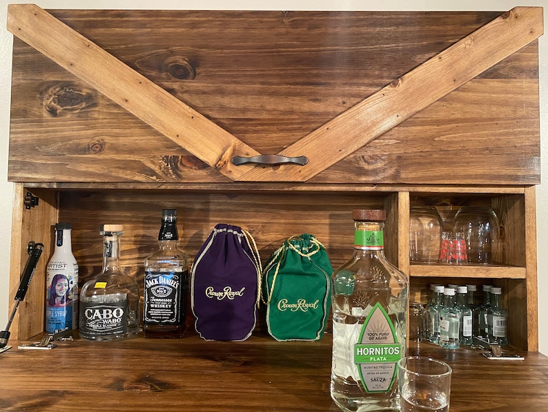 Hidden Bar Liquor / Mini Bar Etsy