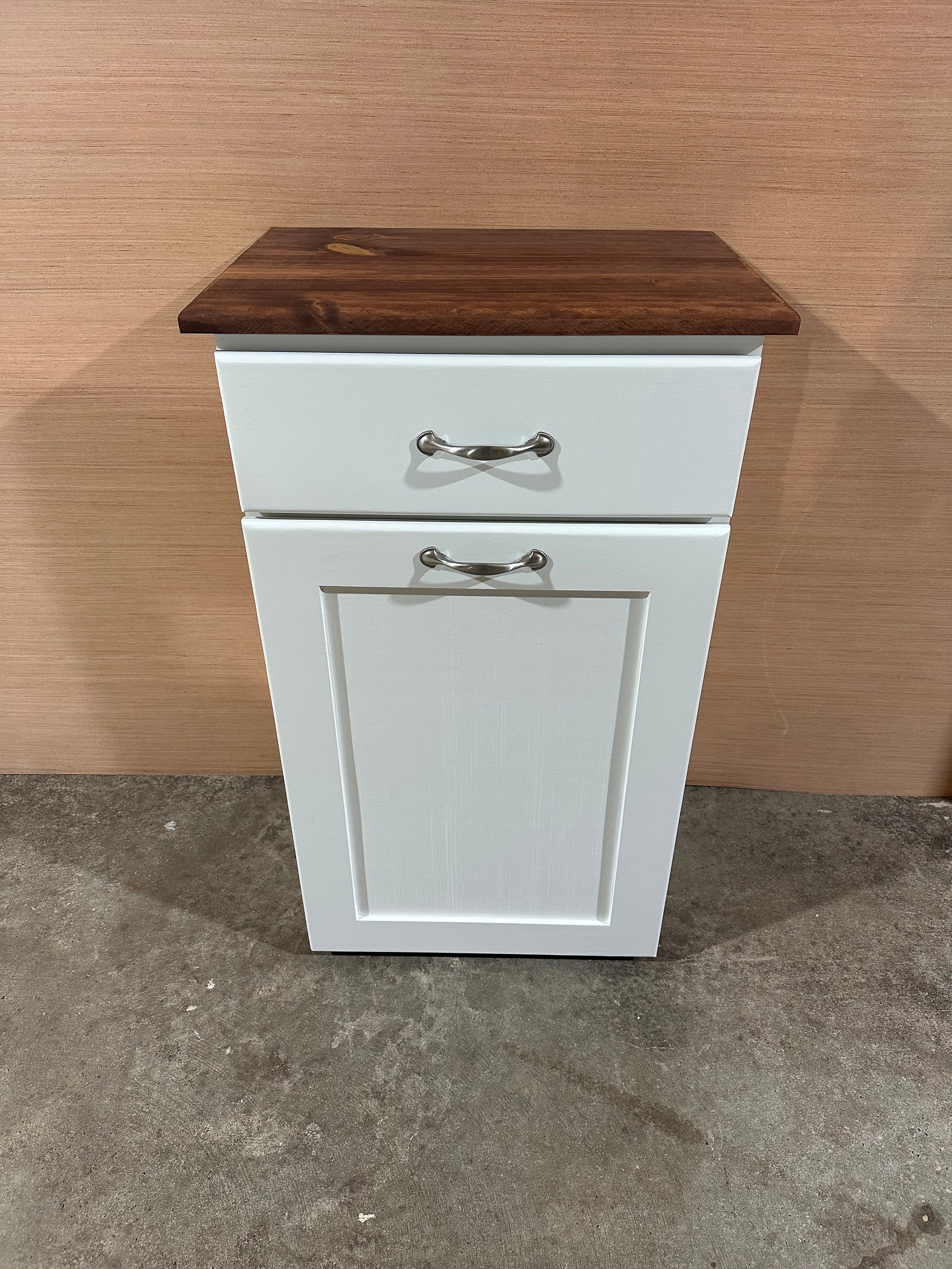 Glolaurge Pull Out Trash Can Under Cabinet (Cans Not Included), Adjustable Sliding Garbage Can Shelf, Dual Recycling Bins Hardware For Kitchen Cabinet