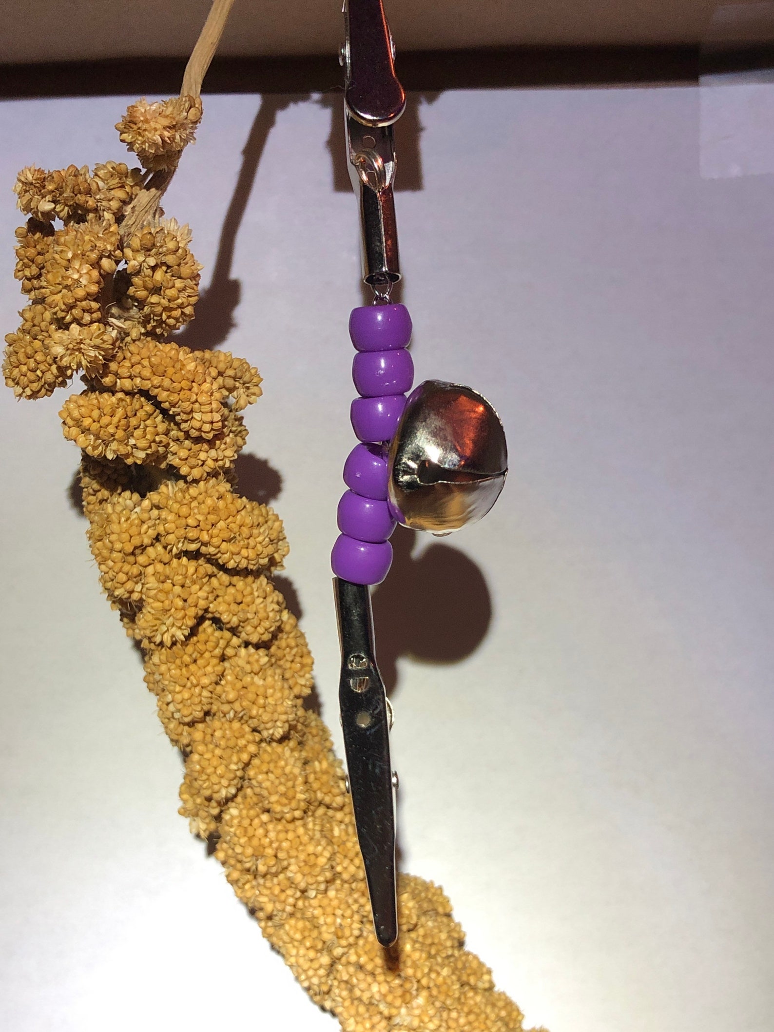 Beads & 1 Bell Millet Spray Holder SmallTaller Cage Etsy