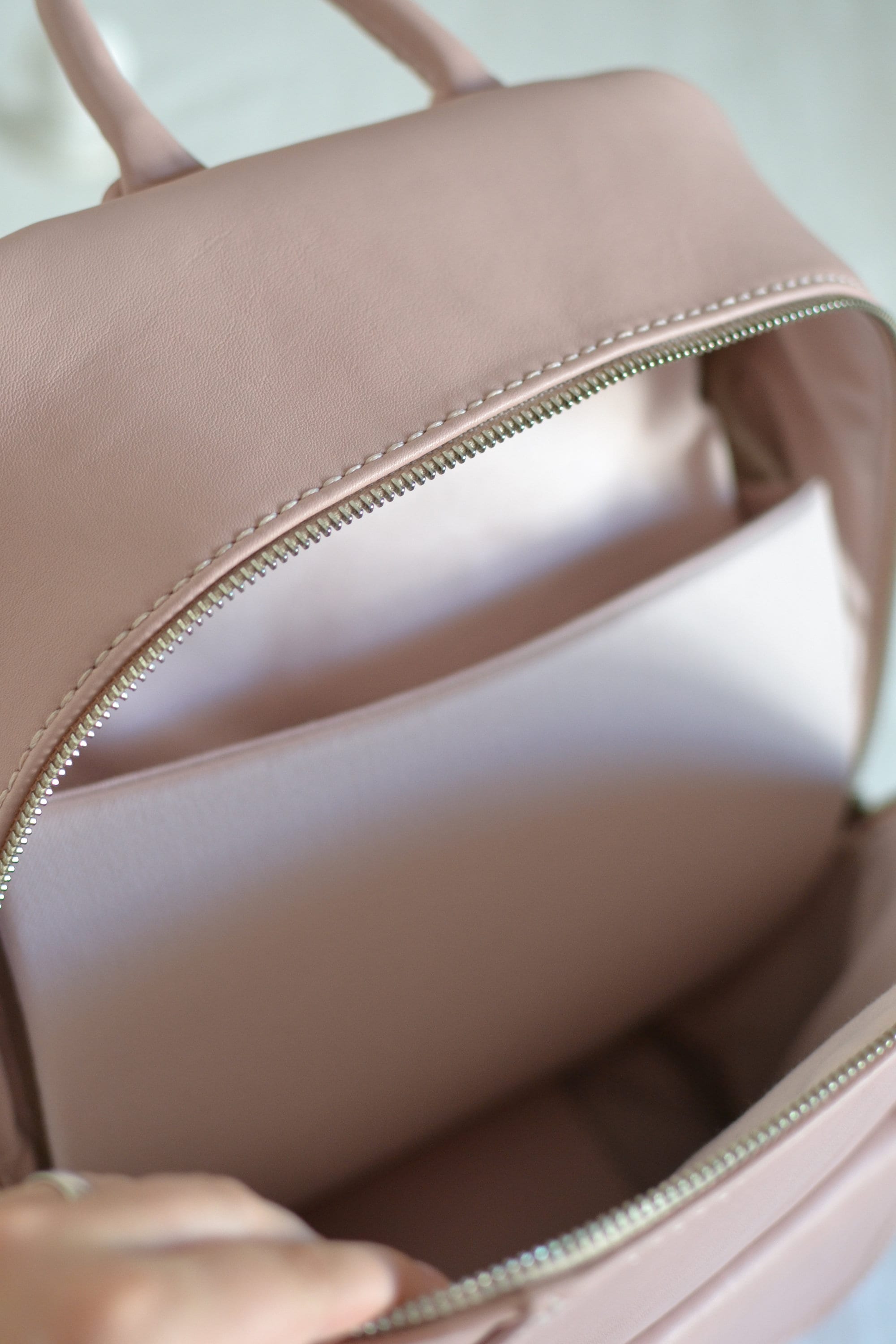 Hot pink cheap leather backpack