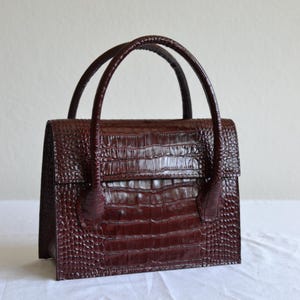 genuine leather bag,
croc embossed bag,
structured tote bag,
everyday leather bag,
crocodile print bag,
gift for her,
burgundy handbag,
luxury leather purse,
christmas gift,
leather gifts,
women leather purse,
mini crossbody bag,
small tote bag,
