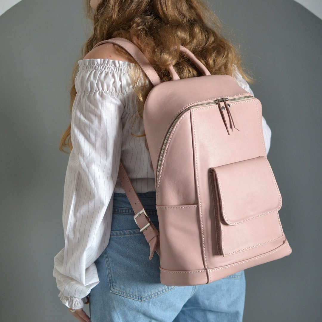 Pink Leather Backpack for Women, Leather Hiking Bag for Girls, Leather Travel Purse, Leather Work Rucksack, Large School Bag, Camping Bag - Etsy Pink Leather Backpack for Women, Leather Hiking Bag for Girls, Leather Travel Purse, Leather Work Rucksack, Large School Bag, Camping Bag - Etsy