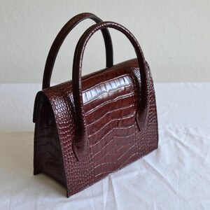 genuine leather bag,
croc embossed bag,
structured tote bag,
everyday leather bag,
crocodile print bag,
gift for her,
burgundy handbag,
luxury leather purse,
christmas gift,
leather gifts,
women leather purse,
mini crossbody bag,
small tote bag,