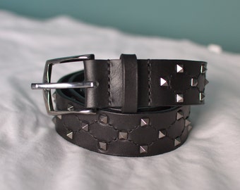 Jennifer Graham Leather and Pony Belt With Silver Buckle  display picture 1