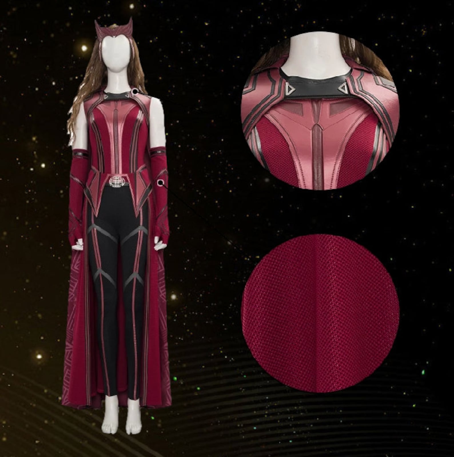 Wandavision Halloween Costume
 Wanda Vision Finale Cosplay Costume Wanda Halloween Outfit