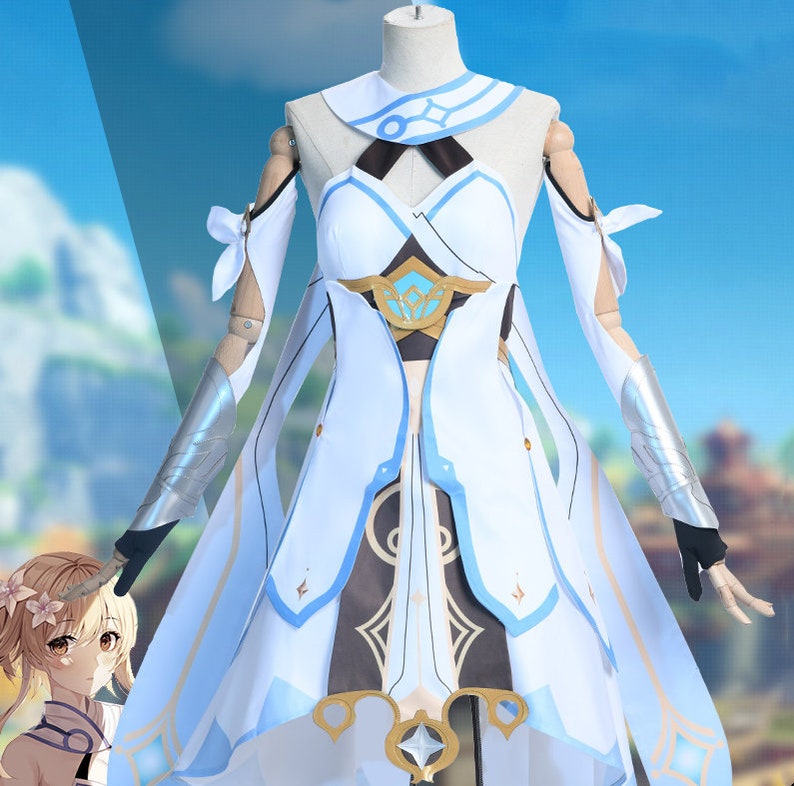 Genshin Impact Cosplay Traveler Lumine Cosplay Costume | Etsy