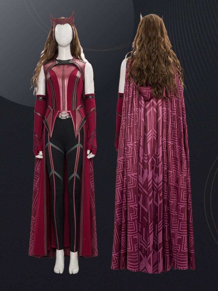 Wanda Vision Finale Cosplay Costume Wanda Halloween Outfit Etsy