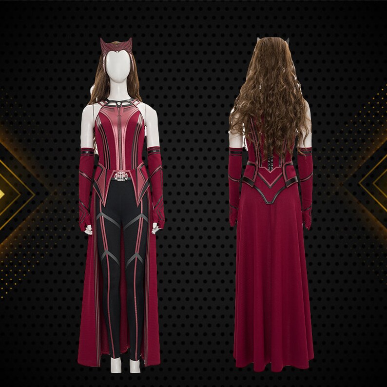 Wanda Vision Finale Cosplay Costume Wanda Halloween Outfit Etsy