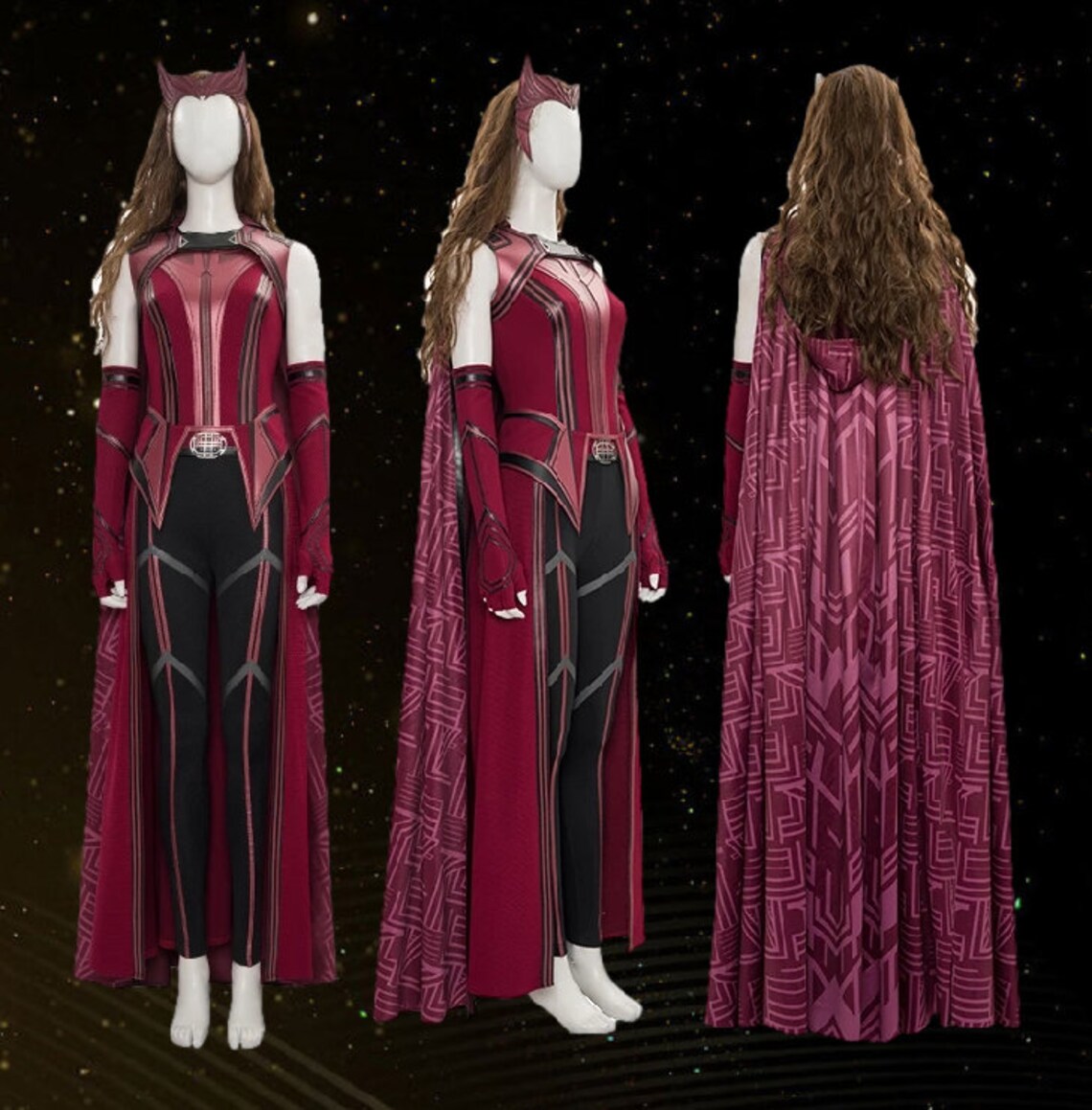 Wanda Vision Finale Cosplay Costume Wanda Halloween Outfit Etsy