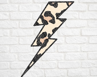 Leopard blixt svg - blixt svg - blixtdekal - svg för Cricut eller silhuett - direkt nedladdning - Leopard - blixt