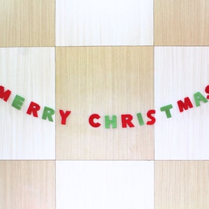 200 CM| Felt Merry Christmas Garland| Wool Handmade Felt Garland For Christmas Decoration| Home Decor Garland!