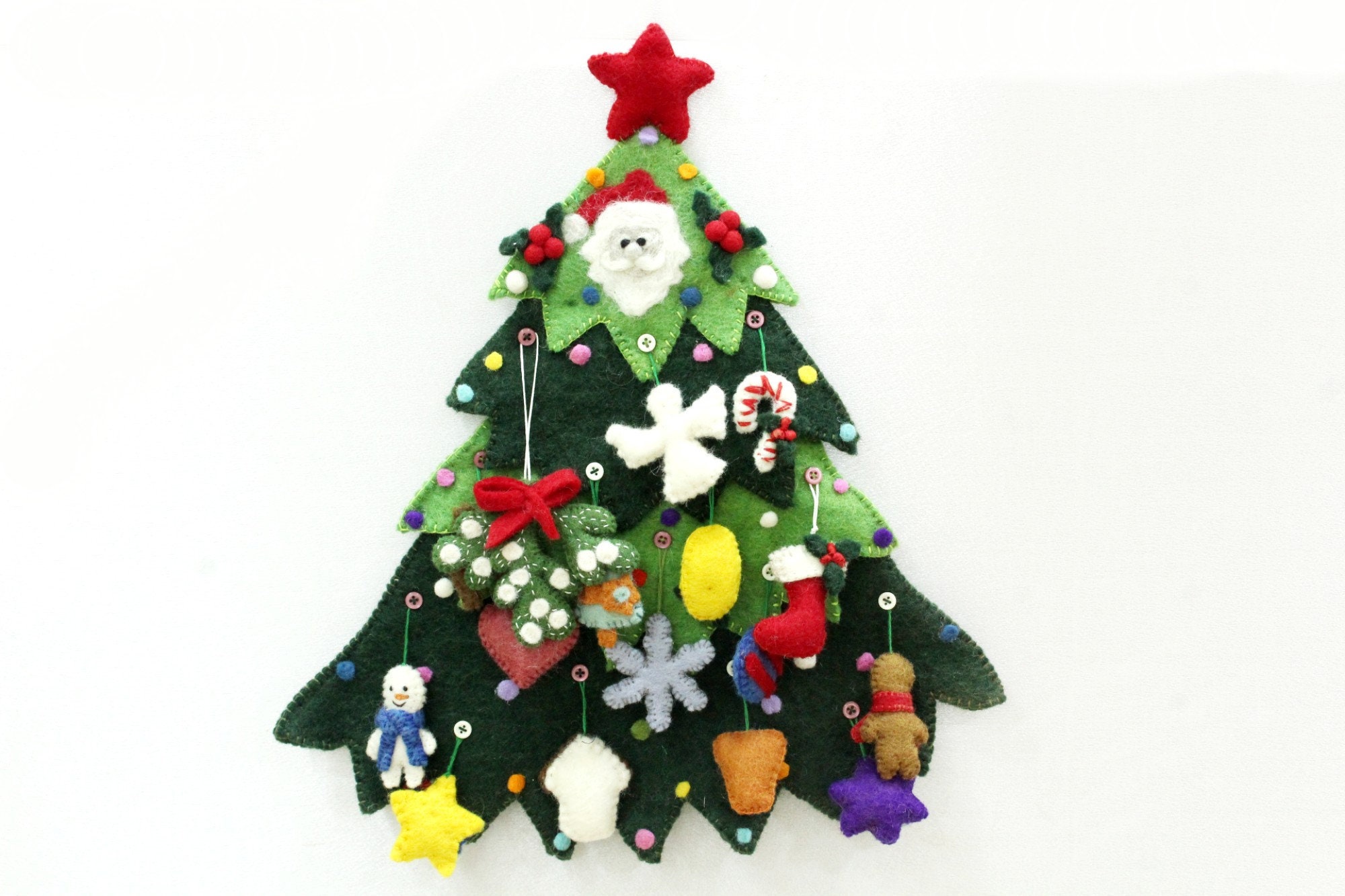 merry christmas tree. 42X33 cm christmas tree handmade tree-gift-ornaments-kids felted tree