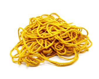 Felt Wool Yellow Rope | Felted Cording Yarn | Handmade Wool Cord | 5 meter onwards