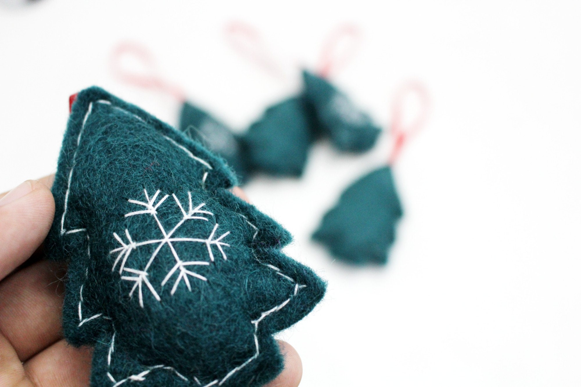 Set of 5Handmade Felt Ornaments of 10x6cm approx.Felt Etsy