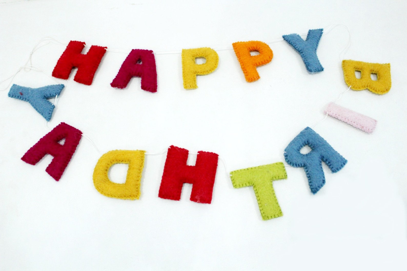Felt Happy Birthday GarlandMulticolor lettersFelt Etsy