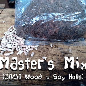 Master&#39;s Mix 4lbs, Culinary Mushroom Substrate, Hydrated and Sterilized Wood and Soy Bean Pellets For Mushrooms Like Lion&#39;s Mane
