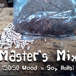 Master's Mix 3lbs, Culinary Mushroom Substrate, Hydrated and Sterilized Wood and Soy Bean Pellets For Lion's Mane Mushroom