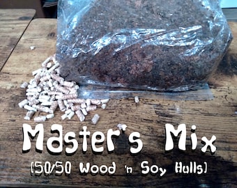 Master's Mix Mushroom Substrate: Sterilized Wood & Soy Pellets (4lbs)