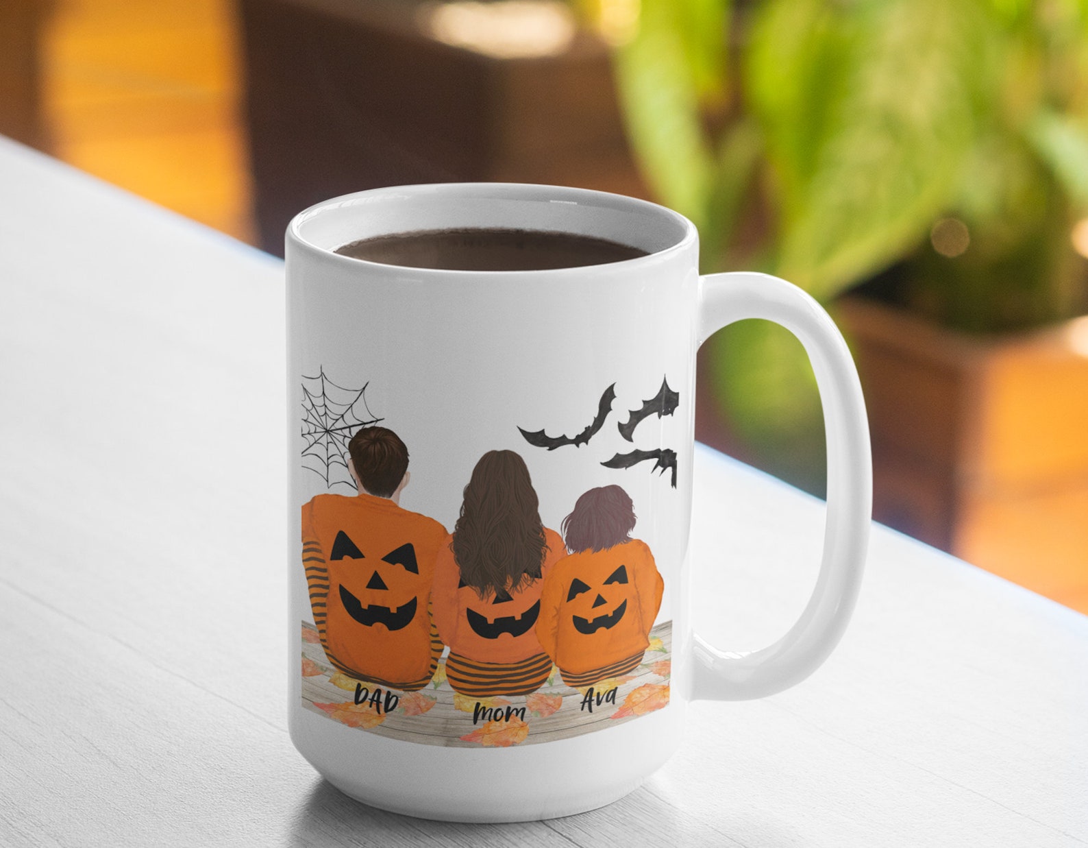 Personalized Halloween Mug Pumpkin Mug Halloween Family Mug Etsy