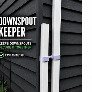 Rain Gutter Downspout Keeper