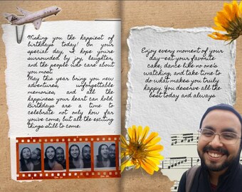 Long Distance Birthday Letter for Boyfriend or Girlfriend | Editable Canva Template | Romantic Digital Gift