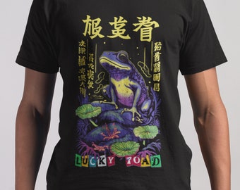 Psychedelic Lucky Toad T-shirt: Japanese Streetwear Tee