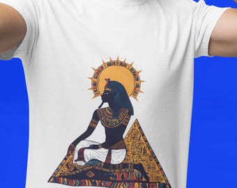 Egyptian Sun God Graphic Tee, Vintage Bohemian Fashion