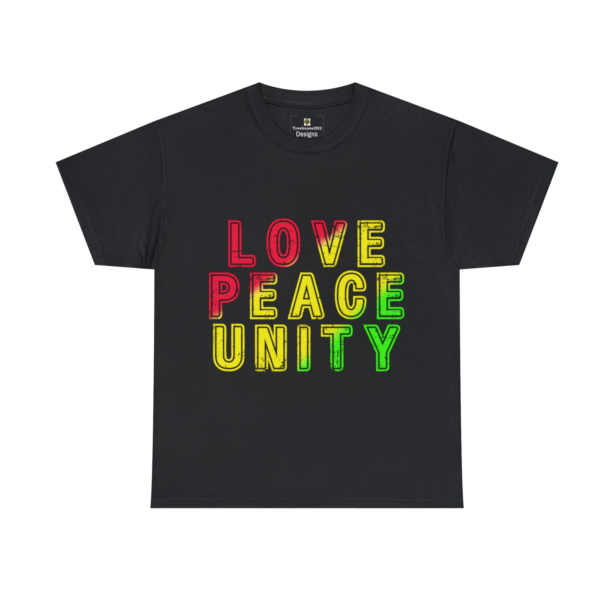 Rasta Colours T-shirt: Love Peace Unity, Jamaica Tee - Etsy