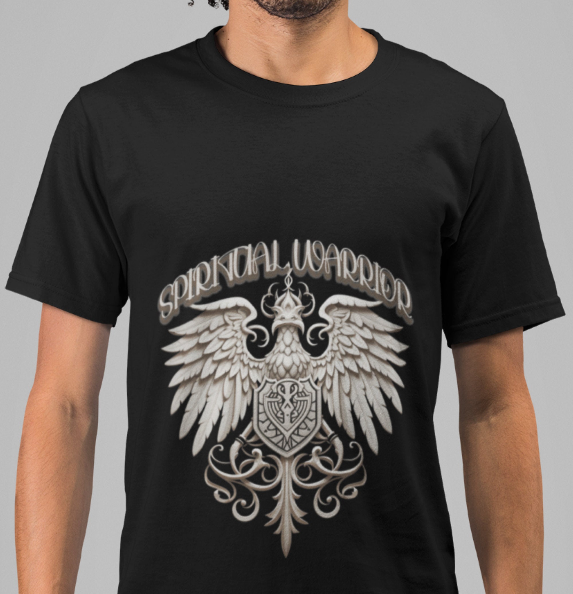 Camiseta de guerrero espiritual: Alas de ángel, algodón unisex