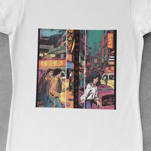 Koszulka Tokyo Nights, Unisex Heavy Cotton Tee, Koszulka z komiksową akcją, Koszulka podróżnicza, Koszulka Metropolis, Koszulka z nadrukiem kreskówki, Koszulka Japan