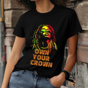 Rasta T-Shirt: Reggae Afrocentric Tee - Own Your Crown