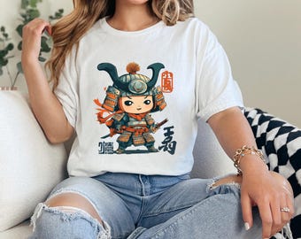 Samurai Kanji T-Shirt, Japanese Warrior Graphic Tee